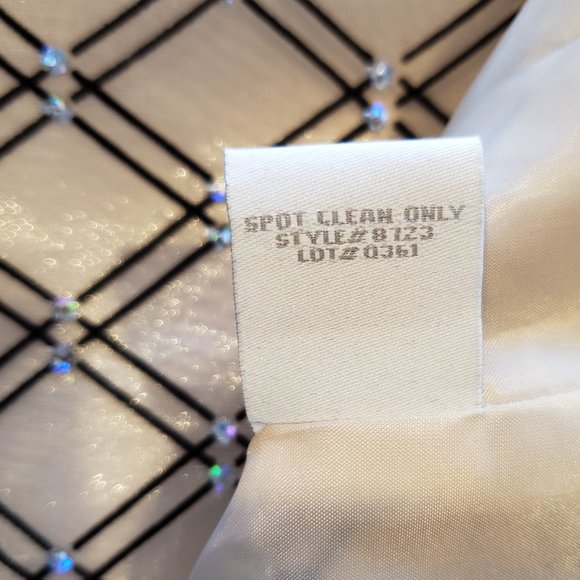 Dress Barn Metallic Gold Chiffon Jacket Blazer lined size 14 - Picture 8 of 8